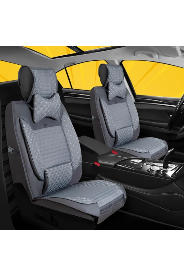 Ford Focus 3 Lüks  Oto Koltuk Kılıfı Ön/arka Set Gri