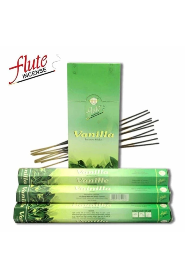 Flute Incense Vanilya Tütsü 20 Li Çubuk