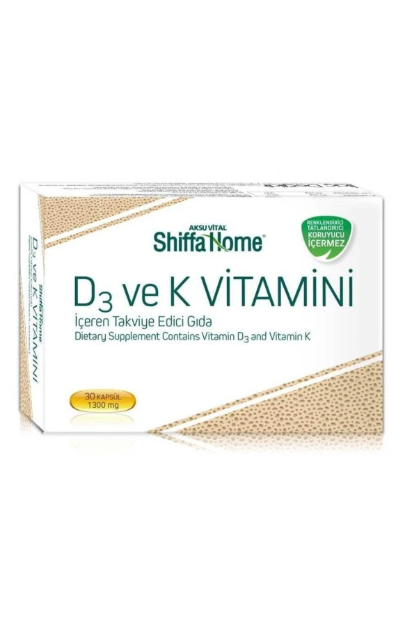 D3 Ve K Vitamini 30 Kapsül 1300 Mg D3 K Vitamini ürün görseli