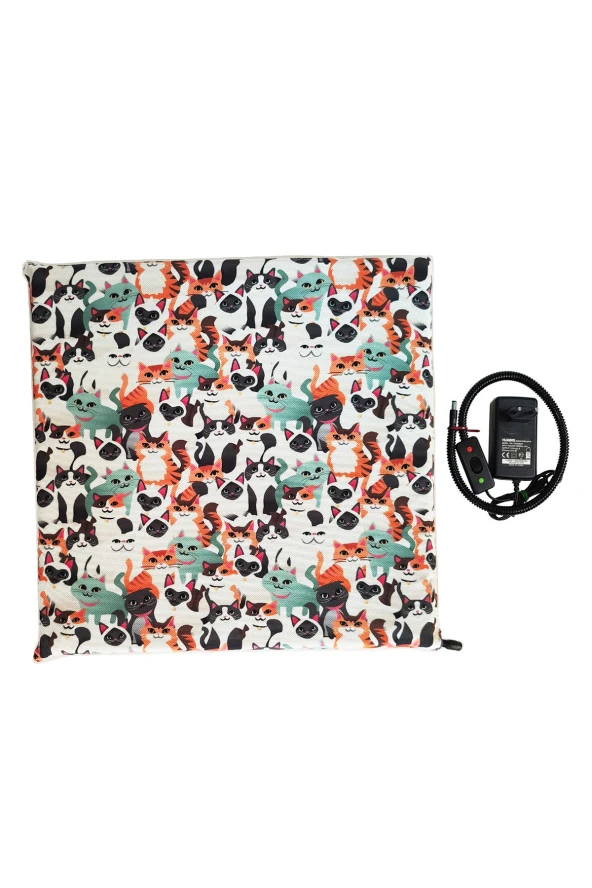 Powertec Isıtmalı Kedi Minderi Kedi Köpek Minderi Isıtıcılı Kedi Minderi Isıtıcı Pad 12volt 45x45cmx5cm - 2