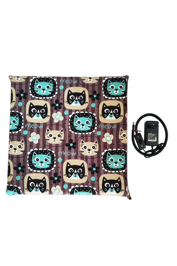 Powertec Isıtmalı Kedi Minderi Kedi Köpek Minderi Isıtıcılı Kedi Minderi Isıtıcı Pad 12volt 45x45cmx5cm - 2