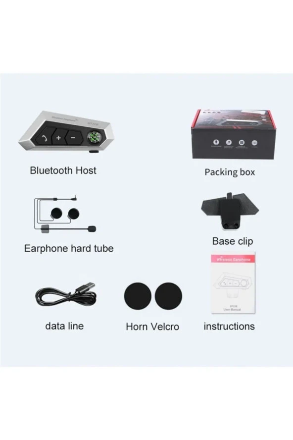 resolut BT22B Motosiklet Bluetooth Kulaklık Kask Intercom Iki Sürücü Için Bağlantı Interkom Eşleştirme - 8