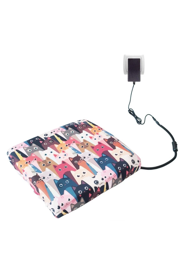 Powertec Kedi Minderi Isıtmalı Model 45x45cm 16v Adaptörlü - 2