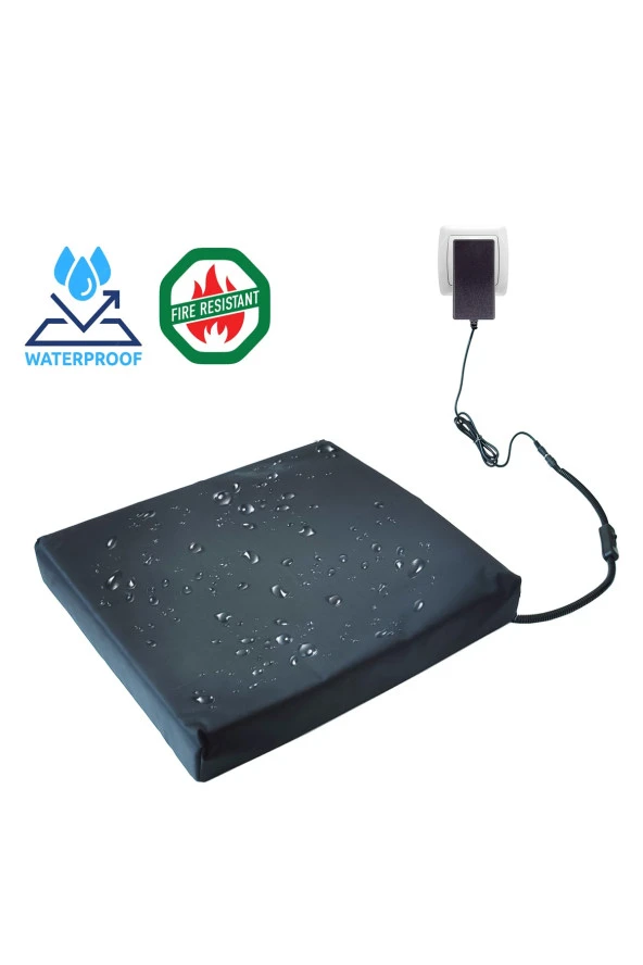 Powertec Kare Isıtmalı Silinebilir Kedi Köpek Yatağı 45x45x5 Cm Karışık Renkler Yıkama Garantili - 3