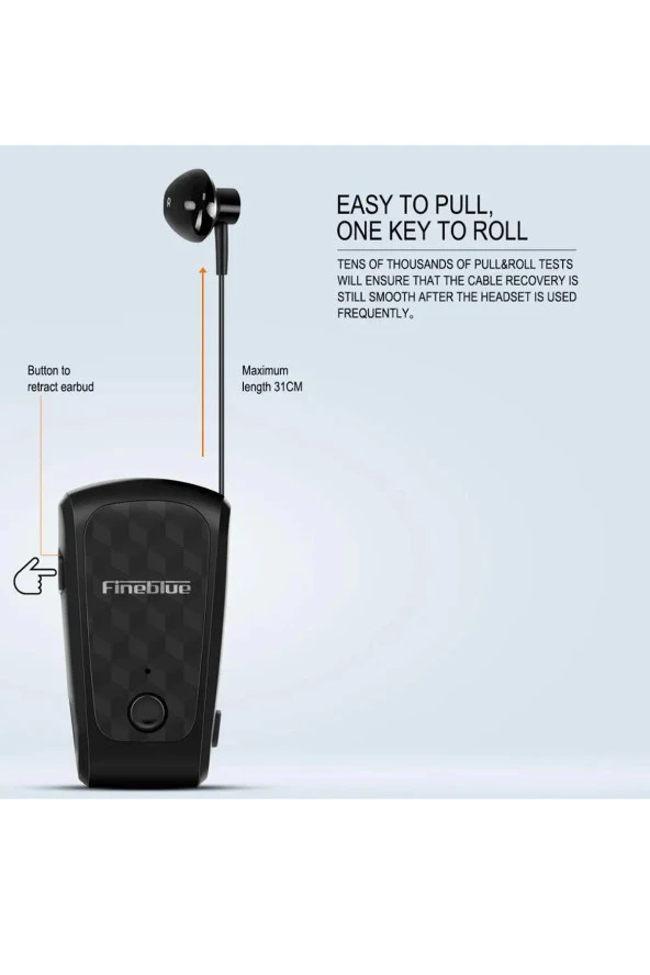 resolut Fineblue Fq-10 Pro 10 Saat Konuşma Bluetooth 5.0 Kulaklık Kablosuz Kulaklık Stereo Mikrofon - 4