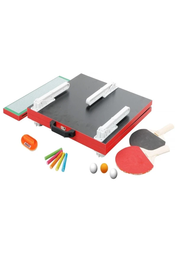 Powertec Mini Masa Tenisi Masası, Ahşap Çocuk Yazı Tahtası, Aktivite Masası - 4