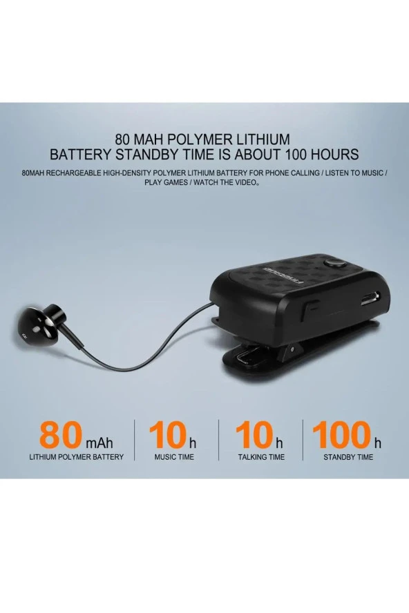 resolut Fineblue Fq-10 Pro 10 Saat Konuşma Bluetooth 5.0 Kulaklık Kablosuz Kulaklık Stereo Mikrofon - 8