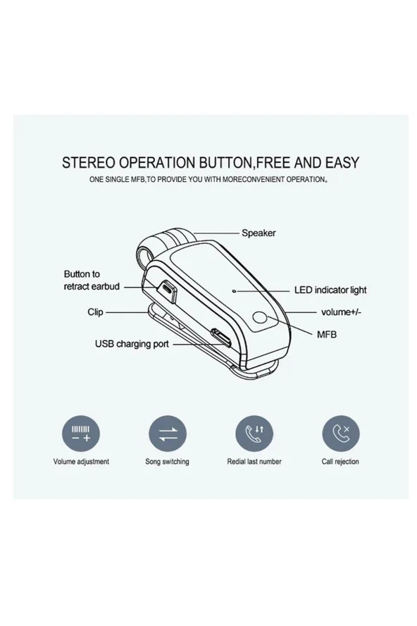 resolut Fineblue Fq-10 Pro 10 Saat Konuşma Bluetooth 5.0 Kulaklık Kablosuz Kulaklık Stereo Mikrofon - 2