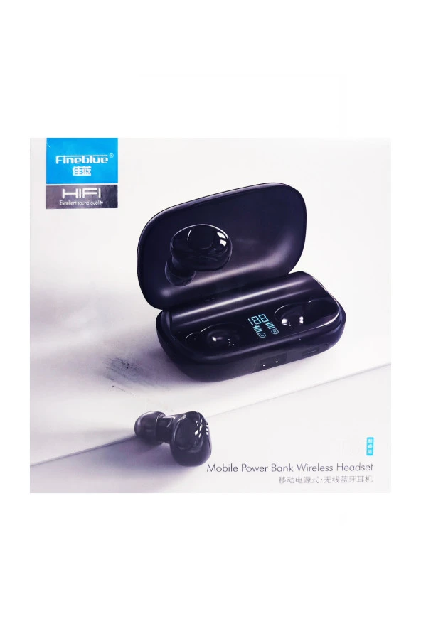 resolut Fineblue T8 Bluetooth 5.0 Kulak İçi Kulaklık Powerbanklı - 4
