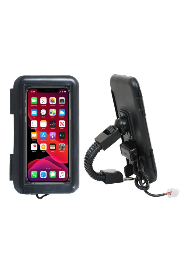 Powertec Usb Bağlantılı Suporte Telefon Tutucu (4,7 - 6,5 İNCHES) Su Geçirmez, Dokunmatik Ekran - 3