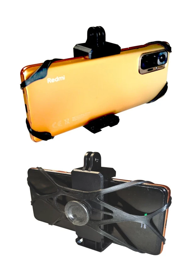 resolut Telefon ve Aksiyon Kamera ile Uyumlu Kask Çene Bağlantı Kayışı (YEDEK LASTİKLİDİR) evrensel - 2