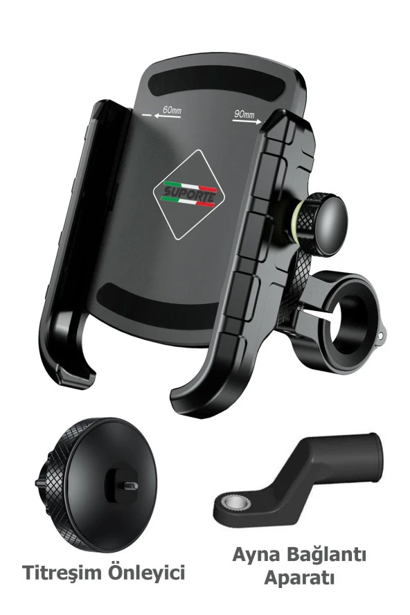 resolut Titreşim Önleyici Modüllü Telefon Tutucu 3.5-7.0 inç arası telefon uyumlu - 2