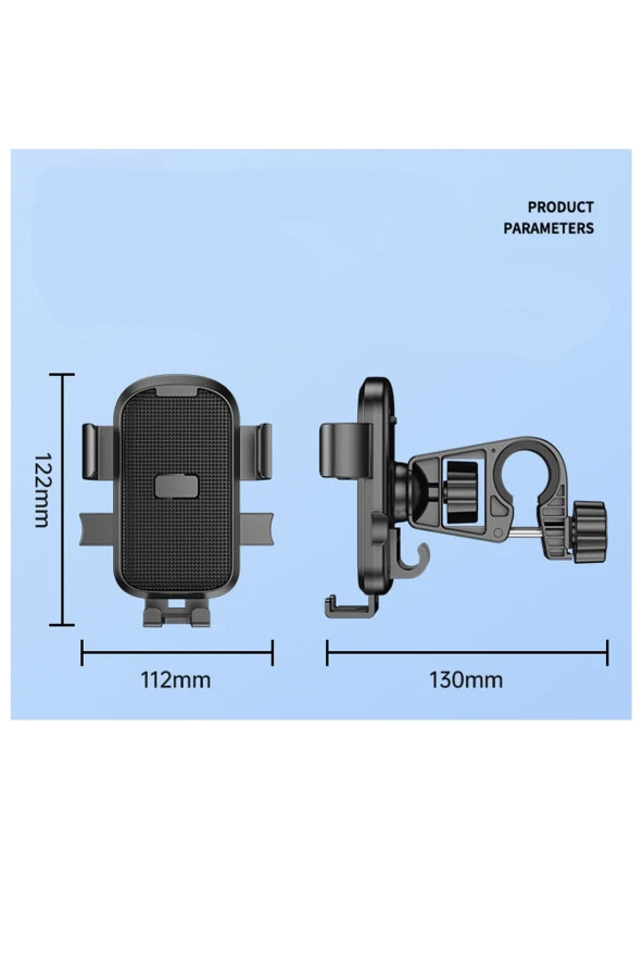 SUPORTE Gidon Bağlantılı Otomatik Kilitli Motorsiklet Telefon Tutucu 4.7-7.2 inç Arası Telefonlara Uyumlu - 7