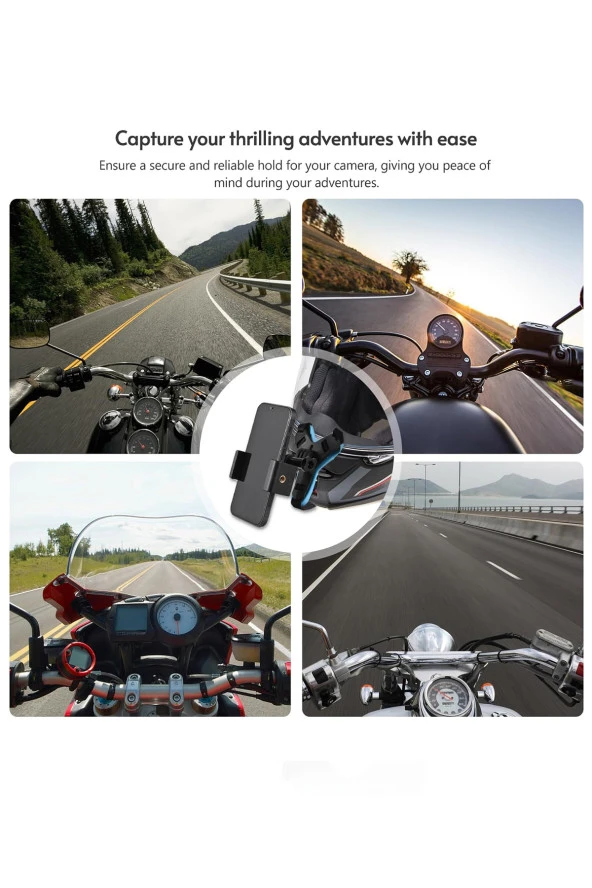 resolut Telefon ve Aksiyon Kamera ile Uyumlu Kask Çene Bağlantı Kayışı (YEDEK LASTİKLİDİR) evrensel - 4