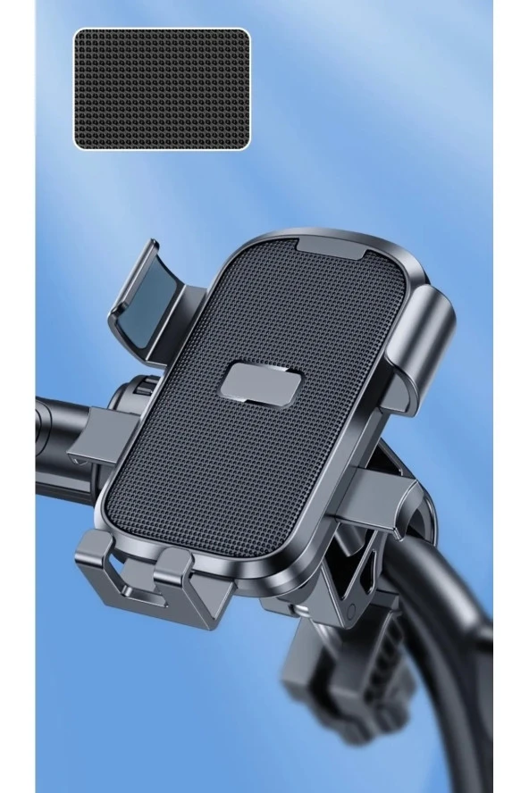 resolut Otomatik kilitli gidon bağlantılı motorsiklet telefon tutucu 4.7-7.2 inç arası telefonlara uyumlu - Resim 5