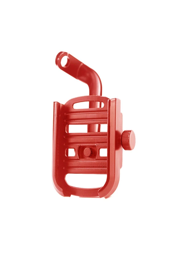 SUPORTE 4.5 - 7 inç uyumlu Alüminyum Gövde Aynaya Monte Telefon Tutucu Yeni Model Kırmızı - 3