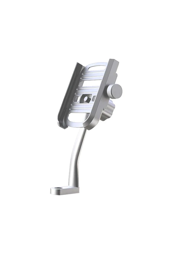 resolut Alüminyum Gövde Ayna Monte Telefon Tutucu Yeni Model Gri 4.5 - 7 inç uyumlu ürün görseli 1