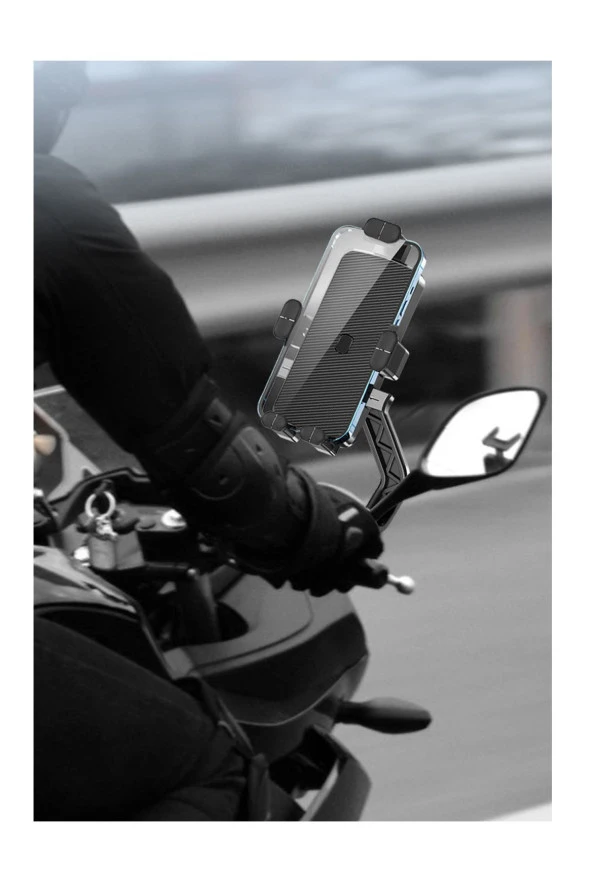 resolut Darbe emici telefon tutucu motosiklet scooter için 4-7inç telefonları destekler - Resim 4