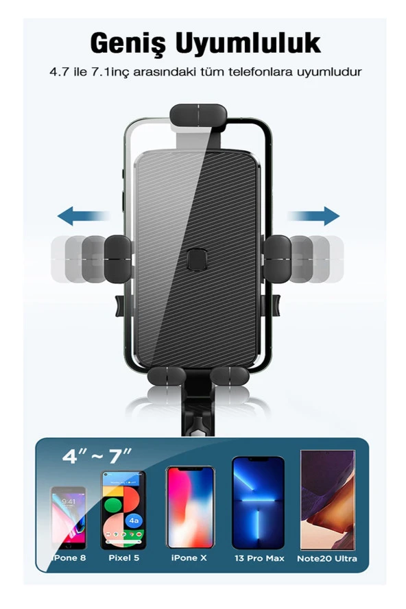Powertec Darbe emici telefon tutucu motosiklet scooter için 4-7inç telefonları destekler - 6