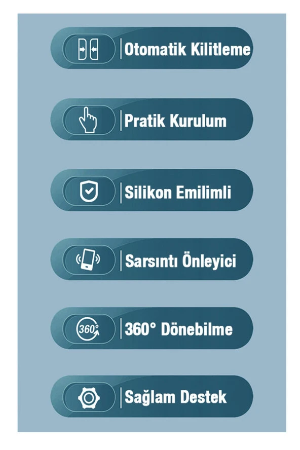 Powertec Darbe emici telefon tutucu motosiklet scooter için 4-7inç telefonları destekler - 7