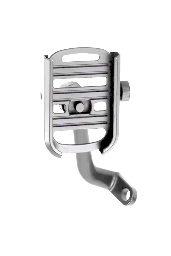 resolut Alüminyum Gövde Ayna Monte Telefon Tutucu Yeni Model Gri 4.5 - 7 inç uyumlu - Resim 2