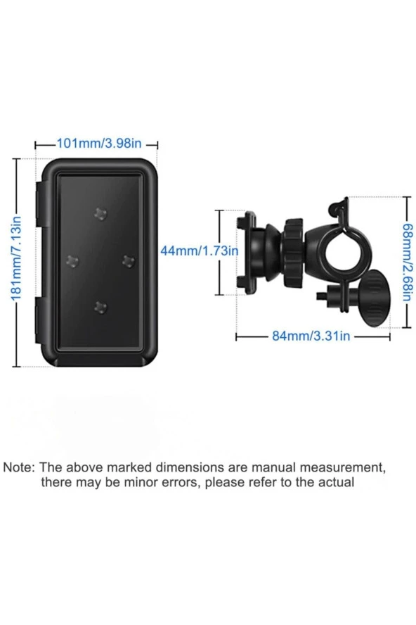 resolut Motosiklet Telefon Tutucu Bisiklet Telefon Tutucu Su Geçirmez Pfs 4.9-6.5 Inç - 4