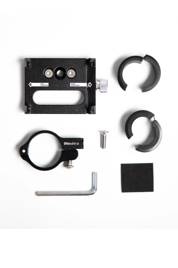 Powertec Bisiklet Motorsiklet Gidon metal Vidali siyah Telefon Tutucu Kr01 - 3