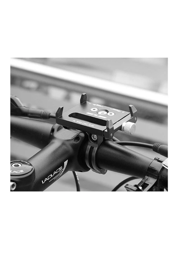 Powertec Bisiklet Motorsiklet Gidon metal Vidali siyah Telefon Tutucu Kr01 - 4