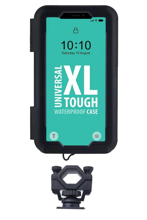 resolut Suporte Motosiklet - Bisiklet Telefon Tutucu Kapalı Model 7 Inch Gidon Bağlantılı ( Xl Büyük Boy )