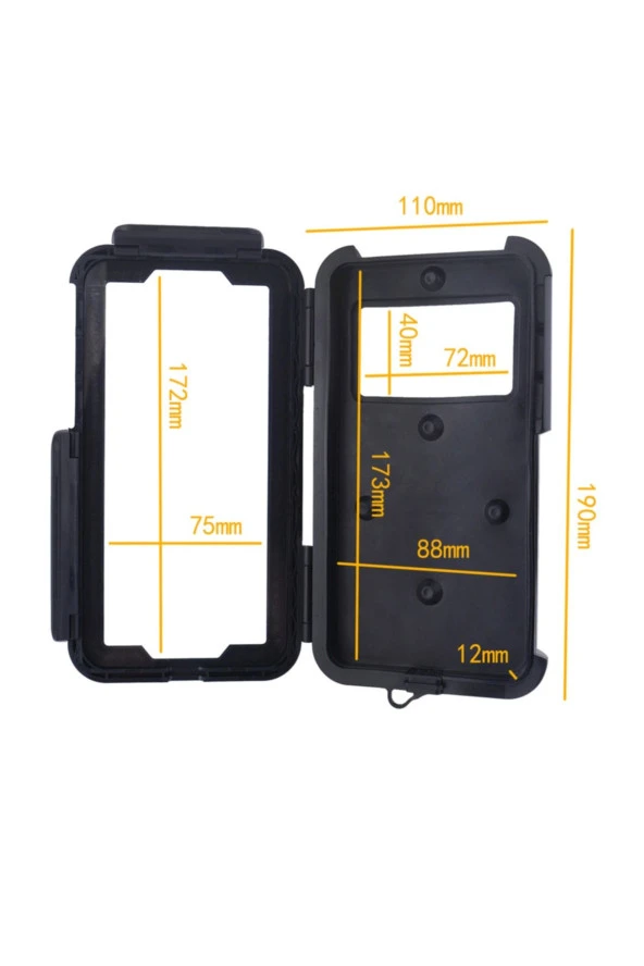 Powertec Gidon Bağlantı Suporte Xl Motosiklet Bisiklet Telefon Tutucu Su Geçirmez 5.5-7.0 Inç Arası - 3