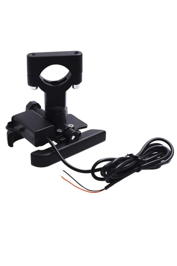 Powertec Motosiklet Telefon Tutucu Usb Şarjlı Alüminyum Alaşım Gidon Ve Ayna Bağlantılı - 4