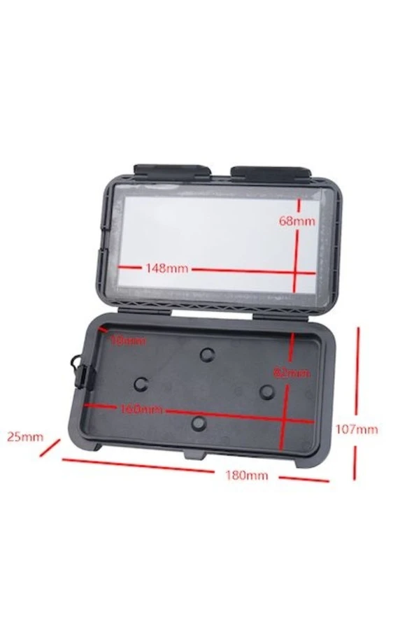 Prosev Suporte Motosiklet Telefon Tutucu Kapalı Model ( 4,7 - 6,8 Inches ) Gidon Bağlantılı - 3