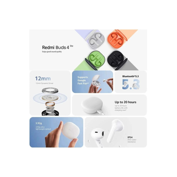 Xiaomi Redmi Buds 4 Lite Bluetooth Kulaklık Beyaz - 2