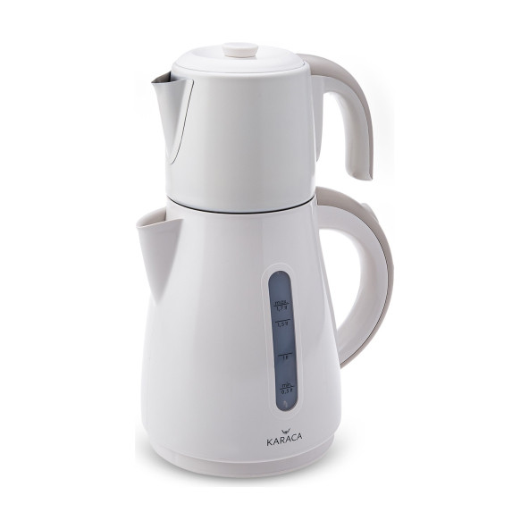 Karaca Daystar Çelik Demlikli 2 in 1 Çay Makinesi ve Su Isıtıcı Kettle Latte