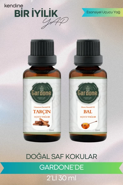 Bal + Tarçın (Oda Kokusu Aroma Terapi Buhurdanlık/Difüzör Yağı) Set 2 Adet x 30 ml