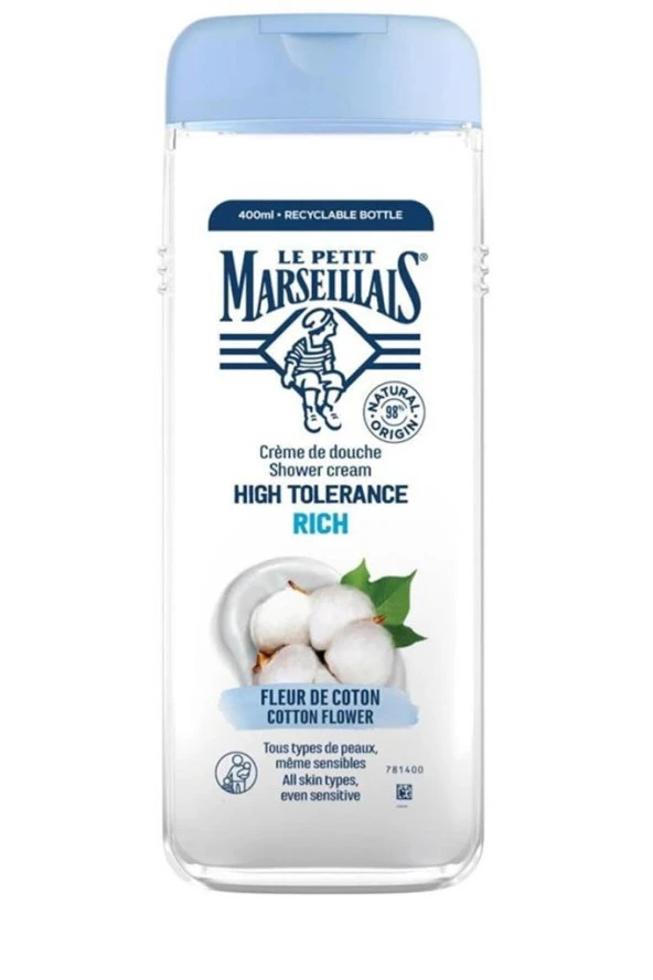 Le Petit Marseillais High Tolerance Pamuk Çiçeği Duş Jeli 400 ml