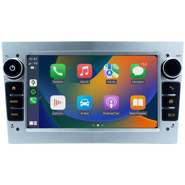 NOİSER OPEL SILVER 7 INCH HIGH/ST - ASTRA H - CORSA D - VECTRA C - COMBO - ZAFIRA 4 GB RAM 64 GB HAFIZA ANDROID MULTIMEDIA TEYP T5 - 2