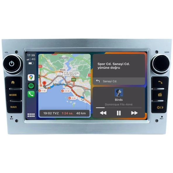 NOİSER OPEL SILVER 7 INCH HIGH/ST - ASTRA H - CORSA D - VECTRA C - COMBO - ZAFIRA 4 GB RAM 64 GB HAFIZA ANDROID MULTIMEDIA TEYP T5 - 5