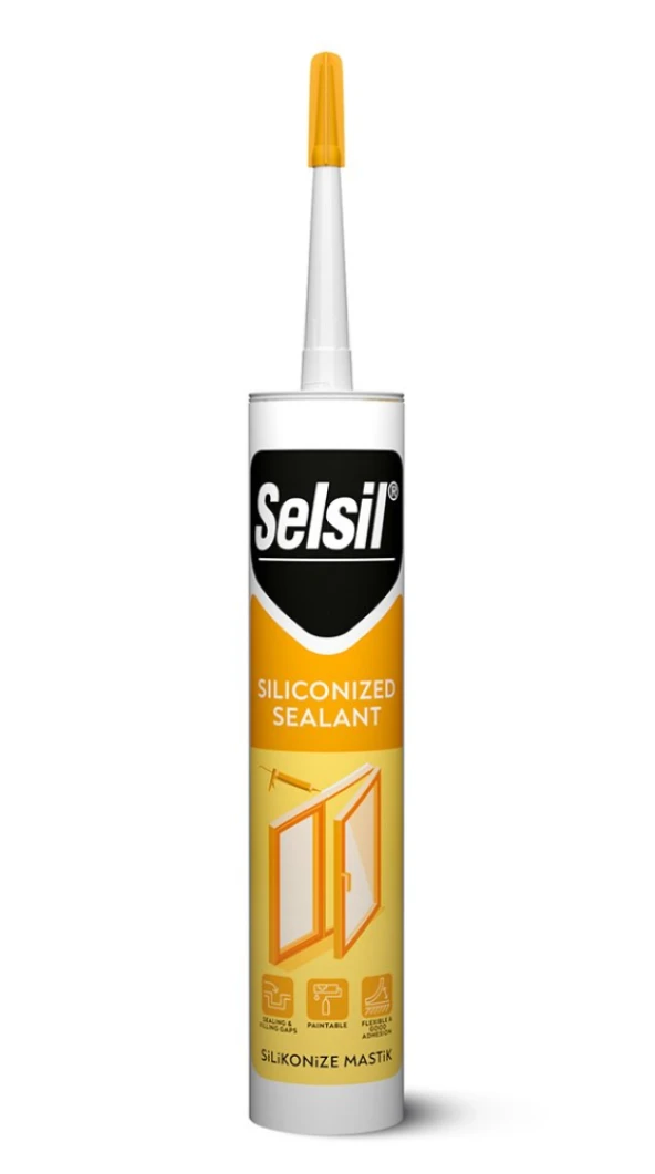 Selsil Akrilik Silikonize Mastik 500gr Kahve 3019