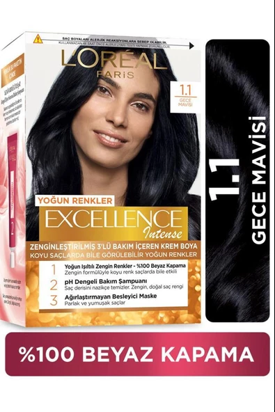 LOREAL EXCELLENCE KİT SAÇ BOYASI intense--1-1 YOĞUN SİYAH