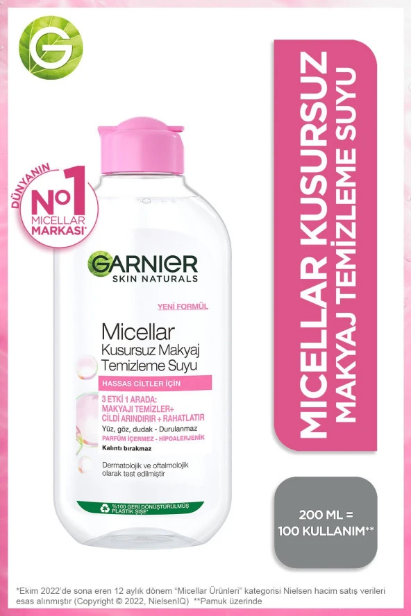 GARNIER MICELLAR MAKYAJ TEM.SUYU HASSAS 200 ML