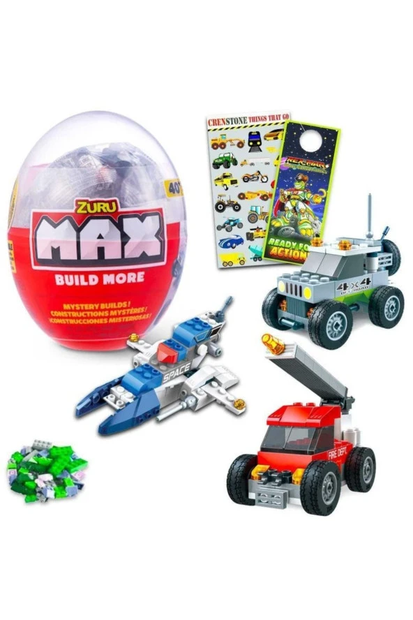 Zuru Max Build More Mystery Eggs - Toy Building Block Bundle With Mystery Egg Toy Construction Block