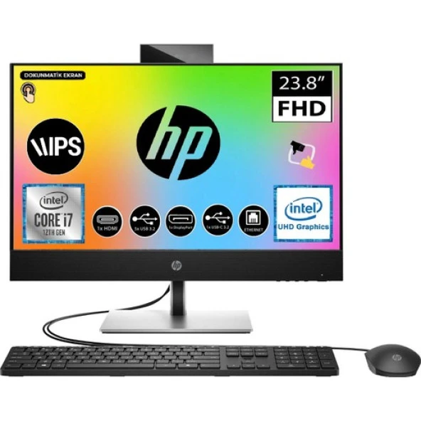 Hp Proone 440 G9 I7-12700T 16GB 1tb SSD 23.8 Fhd IPS Freedos Dokunmatik All In One Bilgisayar 6D395EA Snertech