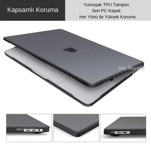 Macbook Pro 13inç M1-M2, TPU Outdoor A1706 A1708 A1989 A2159 A2251 A2289 A2338 ile Uyumlu - 4