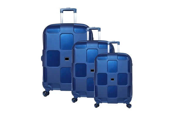 Bagacar IV2 Sert Silikon Kırılmaz 3lü Valiz Seti Lacivert ürün görseli