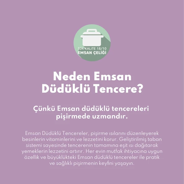 Emsan Burcu Paslanmaz Çelik Düdüklü Tencere 6 Lt - 3