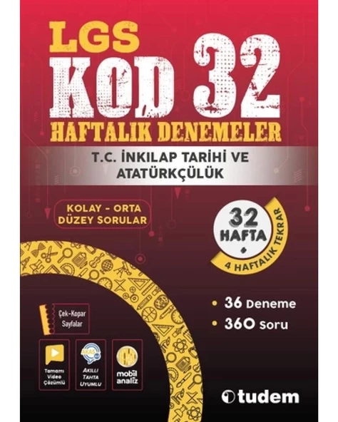 LGS T.C. İNKILAP TARİHİ VE ATATÜRKÇÜLÜK KOD 32-HAFTALIK DENEME