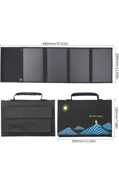 Güneş paneli usb katlanabilir güneş enerjisi şarj cihazı - 6