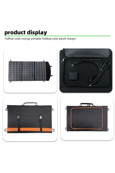 Güneş Paneli Katlanabilir 45 W Portatif Solar Su Geçirmez Güneş Enerjisi Sarj Cihazı - 5