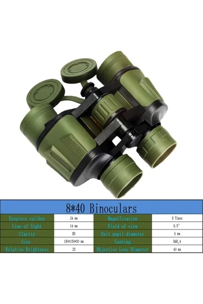 Dürbün 20X50 Optik Büyük Mercek Taşınabilir Yetişkinler için HD Kompakt - 4